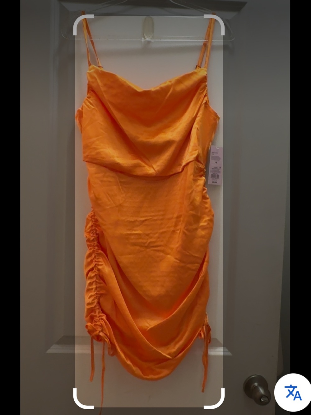 WILD FABLE Women Orange Satin look Tank Dress Adjustable Length Size M NWT - Picture 3 of 13